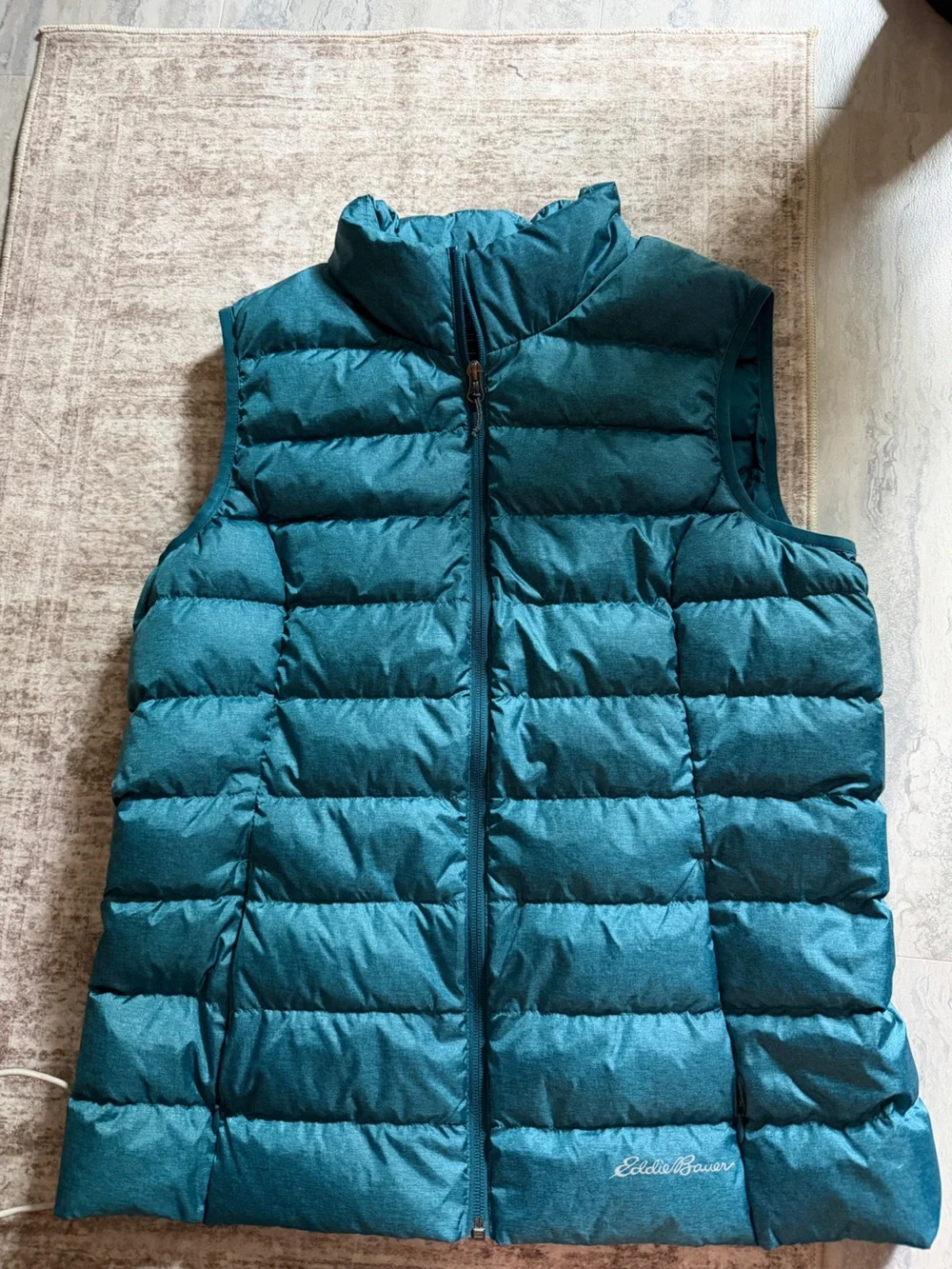 Eddie Bauer Deep Teal Quilted Puffer Vest - Picture 1 of 2